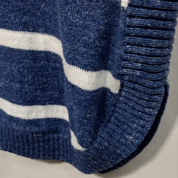 Vineyard Vines Stripped Sweater Women's XS Blue White Retro 90s Y2K Oversized - Picture 4 of 8